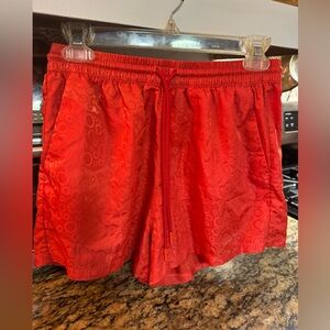 Outdoor Voices Red Circle Pattern Shorts